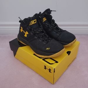 Under Armour Curry 2 Black and Yellow Shoes